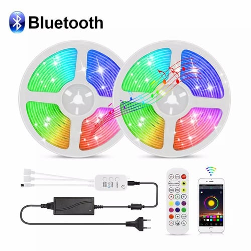 Bluetooth 5050 LED Strip Light RGB SMD Flexible Ribbon Fita RGB LED Light  15M 20M 30M Tape Diode DC12V Bluetooth Control With EU or US Adapter - buy  Bluetooth 5050 LED Strip