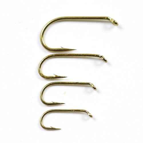 50pcs Fly Fishing Wet Fly Hook 2X Strong Wire Nymph Hook Bronze