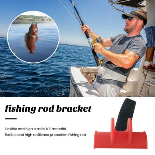 U-shaped Fishing Rod Holder with Fastener Tape Non-Slip Design