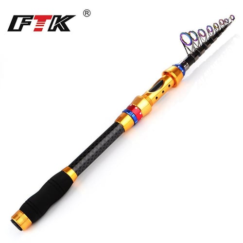 FTK Telescopic Fishing Rod 2.1M-3.0M Superhard Hand Carbon