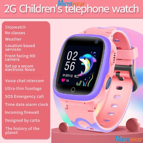 LT41 4G Kids Smart Phone Call Watch Video Chat LBS SOS WiFi Monitor Camera  IPx7 Waterproof Clock Child Voice Chat Baby Smartwatch With SIM Card Slot 