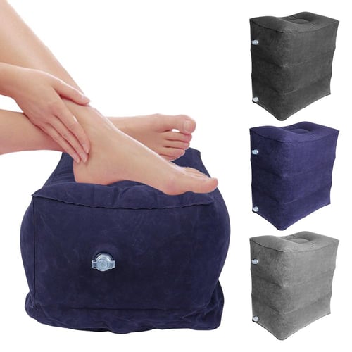 Inflatable Foot Pillow For Travel Foot Rest Airplane Car Bus Footrest