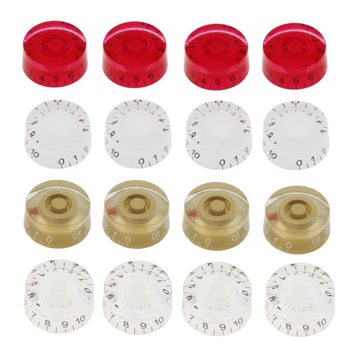 4pcs Guitar Tone Knobs Volume Control Top Hats for EPI LP Electric