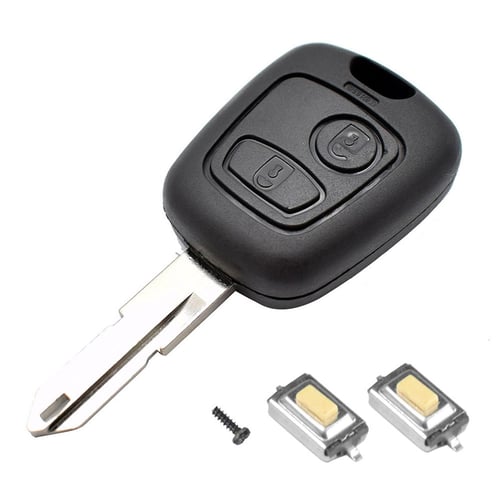 Remote Key Shell Case For Peugeot 107 207 307 408 Citroen C1 C2 C3 C4 C5 2  Button Micro Switch Car Key Fob Cover Replace Parts - buy Remote Key Shell  Case
