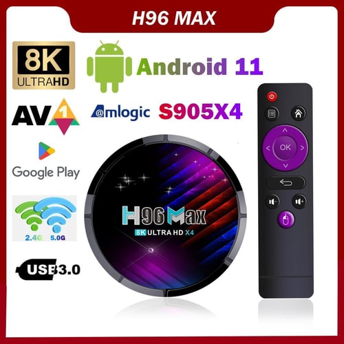 H96 MAX Smart TV Box Android 13 4GB RAM 64GB Dual Wifi Set in