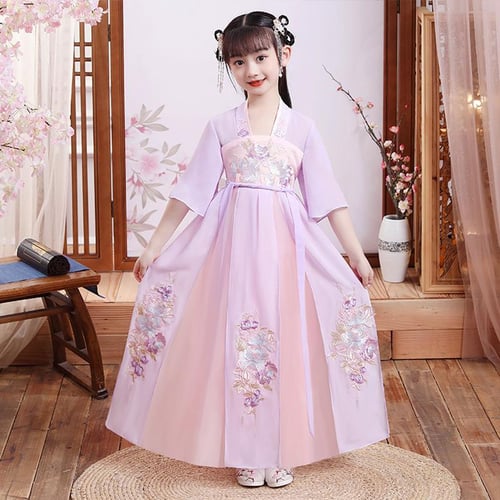 Girl Hanfu ancient costume children Chinese style little girl ...