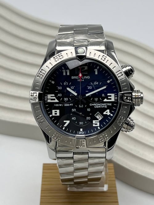 Breitling chronograph wristwatch with sapphire crystal luxury