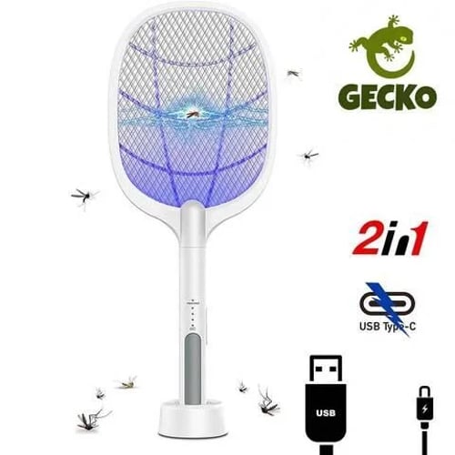 Fly Swatter with Racket 2in1 GECKO USBC InsecStand LTD618 buy Fly