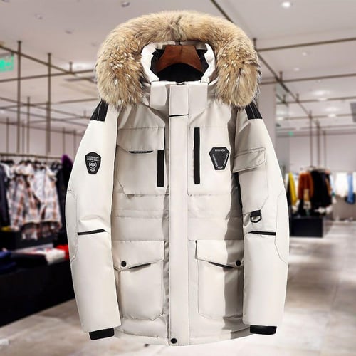 Mens down parka with fur hood cheap
