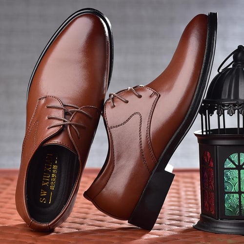 Men's business leather shoes on sale