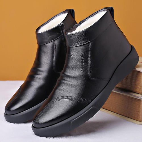 Mens fleece lined ankle boots store