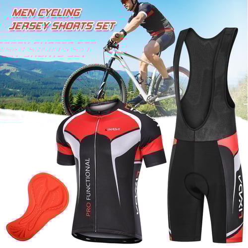 Mens cycling jersey on sale and bib shorts set
