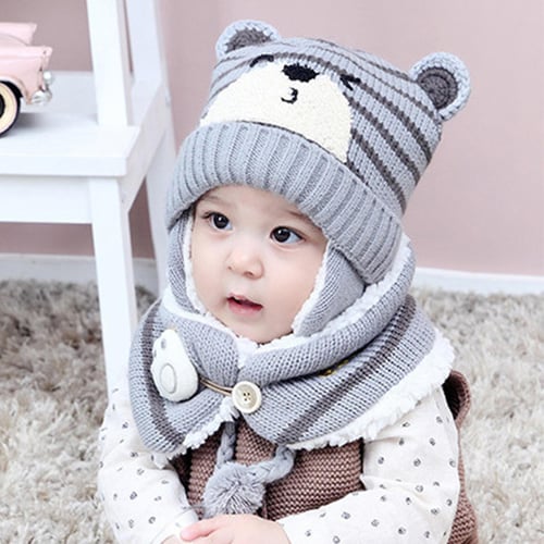 Baby winter hat and scarf sales