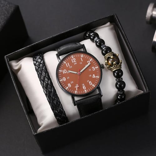 Mens watch bracelet set hot sale