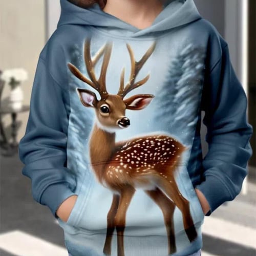 3d deer hoodies sales