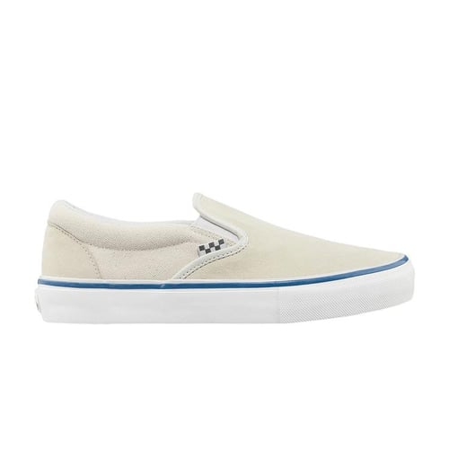 Vans Skate Slip On Raw Canvas Classic White Unisex Sneakers