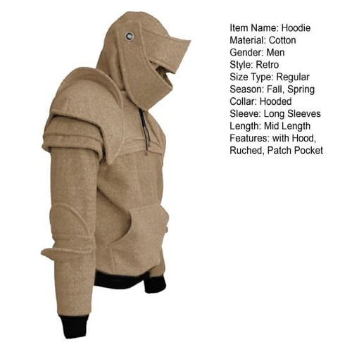 Men's retro drawstring knight sweater outlet