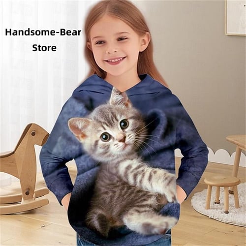 3d cat hoodie online