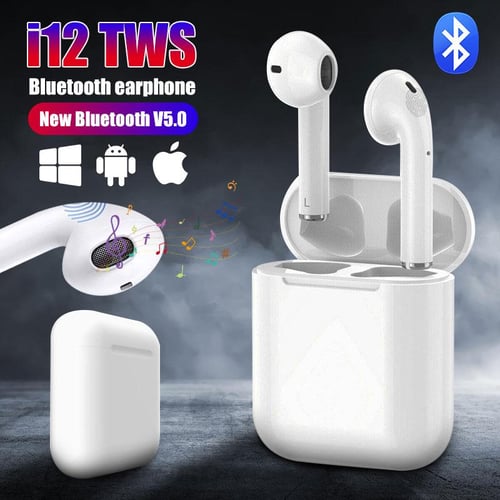 I12 TWS Wireless Headset Bluetooth 5.0 Touch Sport Earphones