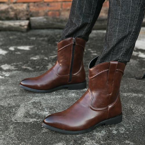 Men's mid calf dress boots clearance
