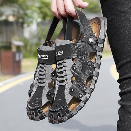 Closed toe roman sandals top