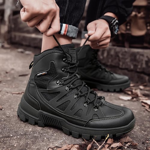 Durable combat boots top