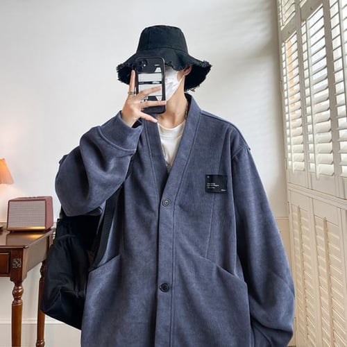 Mens loose cardigan discount