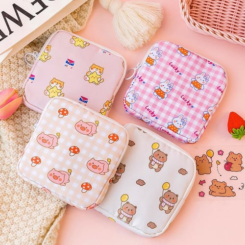 Women Cosmetic Makeup Bag Napkin Pouch Storage Bag Coin Purse