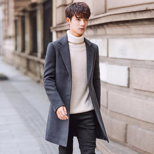 Korean fashion long coat online
