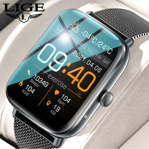 LIGE Unisex Call Reminder Smart Watch Full Touch Screen Sports