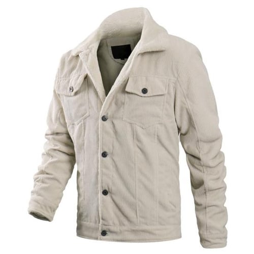Lapel corduroy solid color coat shop
