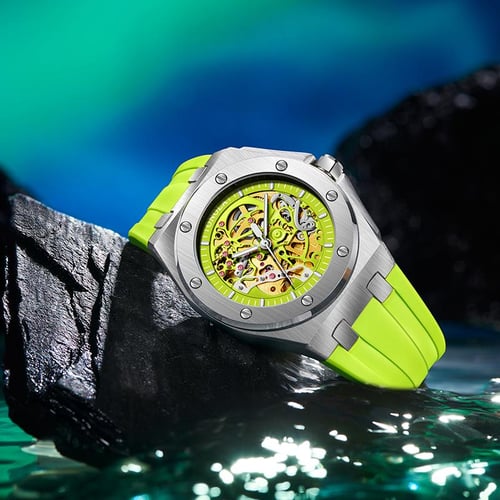 Silicone waterproof watch store