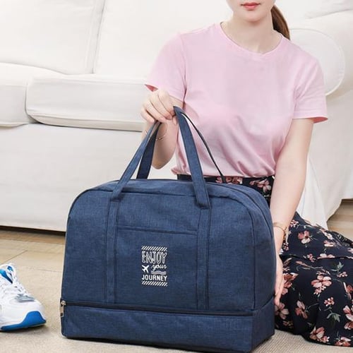 Travel bag with zippered bottom cheap
