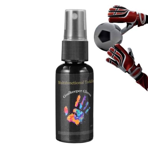 Goalie glove sticky spray outlet
