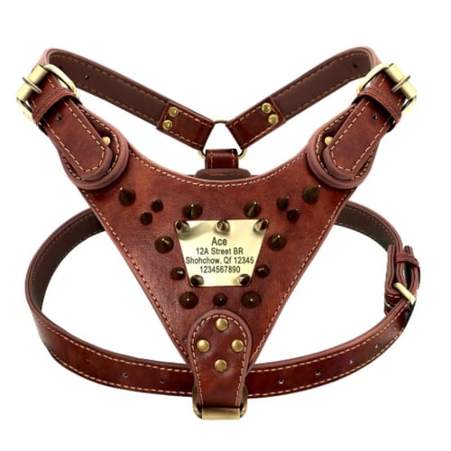 Leather dog harness vest outlet