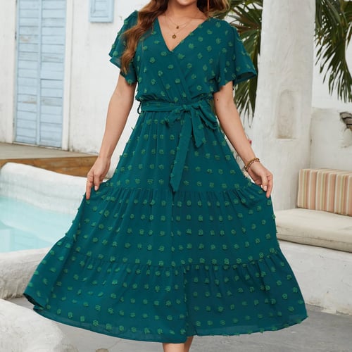 Flowy polka dot dress online
