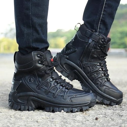 Mens suede 2025 combat boots