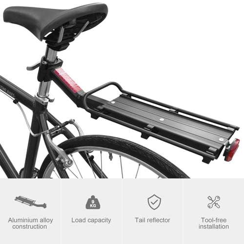 Rear bike rack reflector clearance