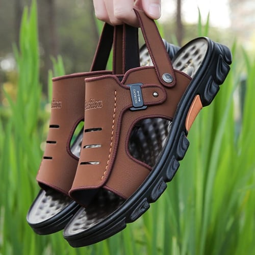 Leather beach shoes cheap