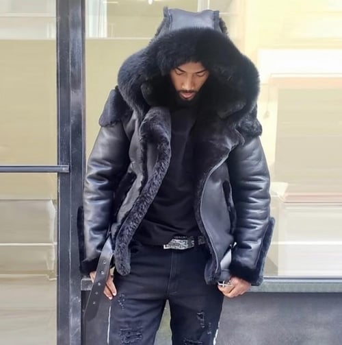 Mens fur parka store