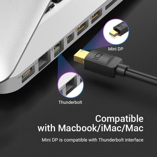 Vention Mini DisplayPort to HDMI Cable 4K HD Thunderbolt 2 HDMI