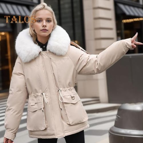 Fluffy cotton jacket best sale