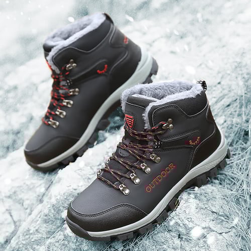Furry hiking boots hotsell