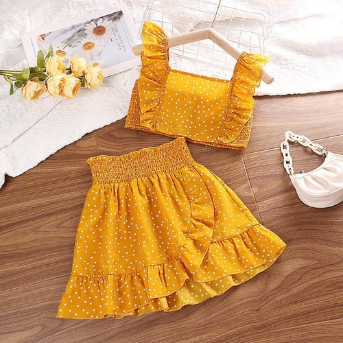 Yellow skirt with suspenders on sale