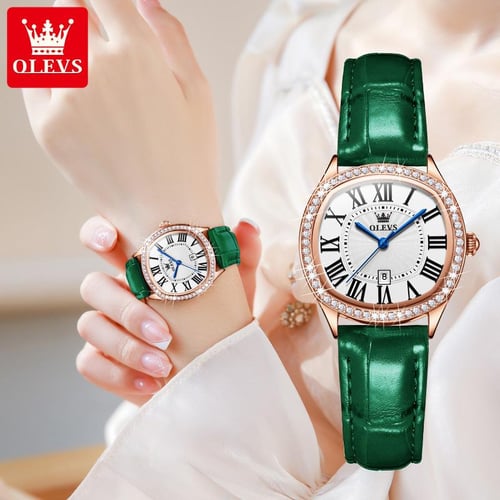 Diamond encrusted sales watch women's