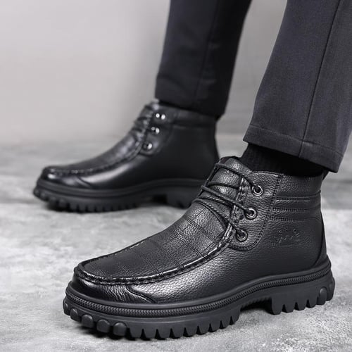 Mens boots with wool lining sale