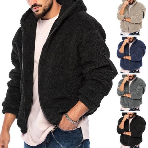 Men solid pocket zip up jacket clearance