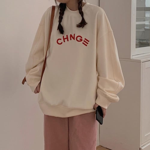 Baggy sweatshirt womens on sale