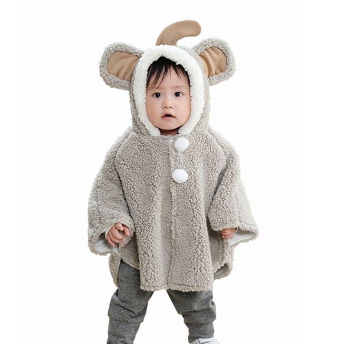 Newborn Baby Girls Clothes Cute Fleece Fur Winter Warm Coat