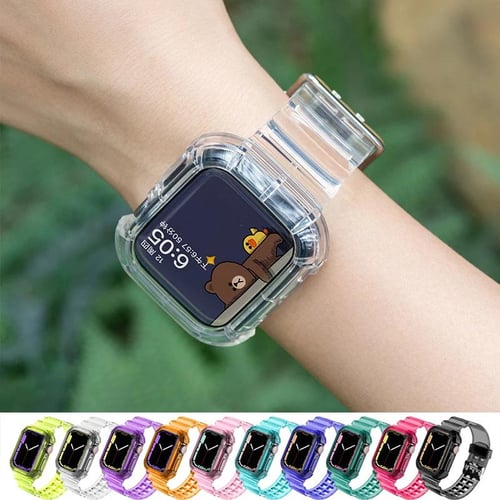 Clear strap apple discount watch